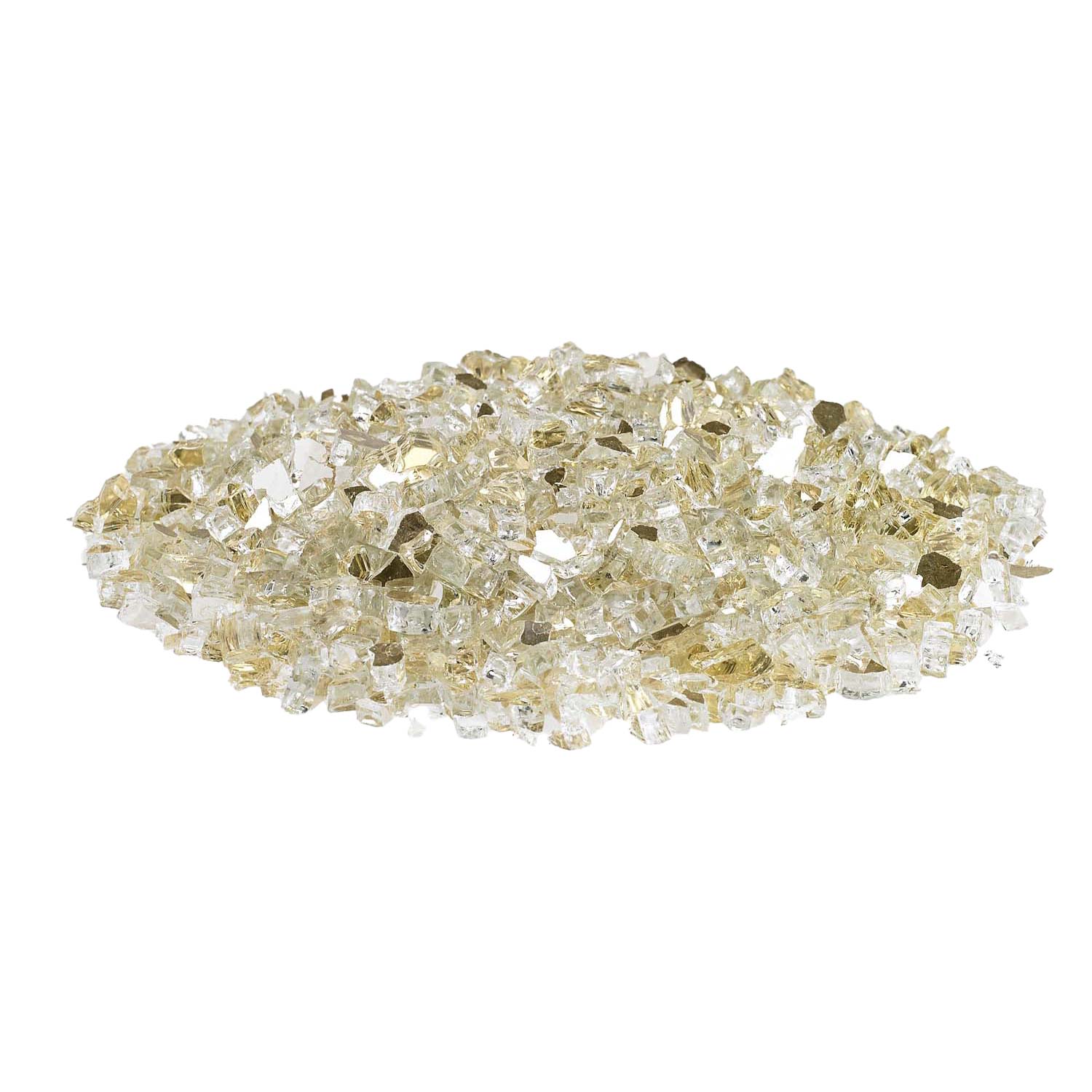 American Fire Glass 1/4-Inch Premium Fire Glass, 10-Pounds, Gold Reflective