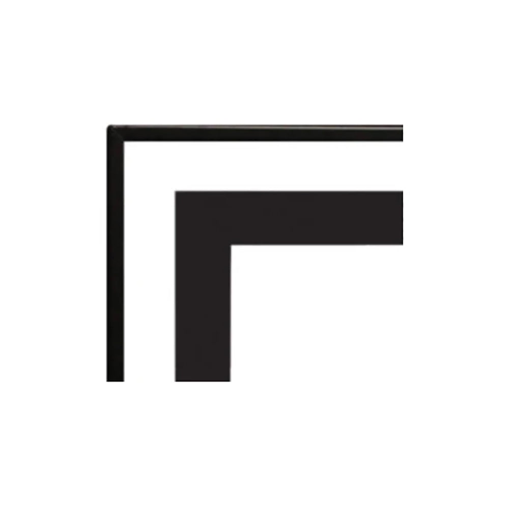 Empire Matte Black Beveled Window Frame for 48-Inch Fireplaces - DF48-VBL
