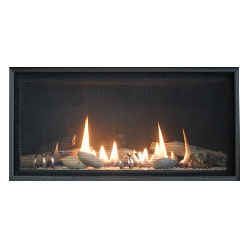 Empire Loft 36 Inch Direct Vent Contemporary Fireplace with Clear Crushed Glass - DVL36BP