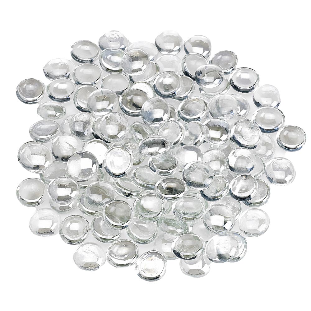 American Fire Glass 1/2-Inch Fire Glass Beads, 10-Pounds, Glacier Ice