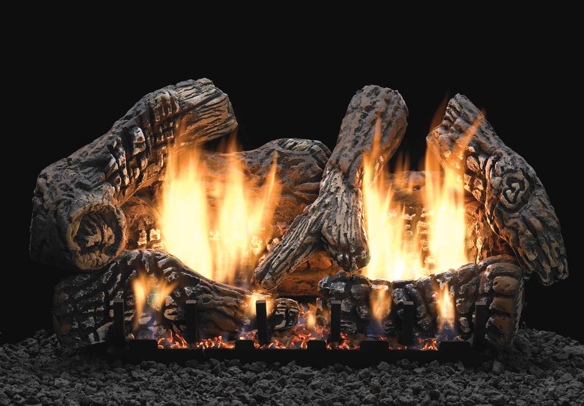 Empire Ceramic Fiber Super Charred Oak Gas Logs Only