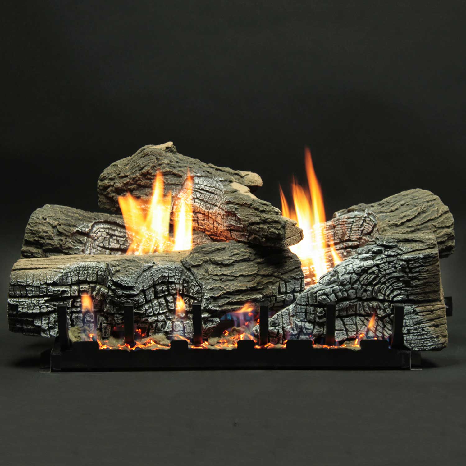 Empire Refractory Stacked Wildwood Complete Fireplace Gas Log Set