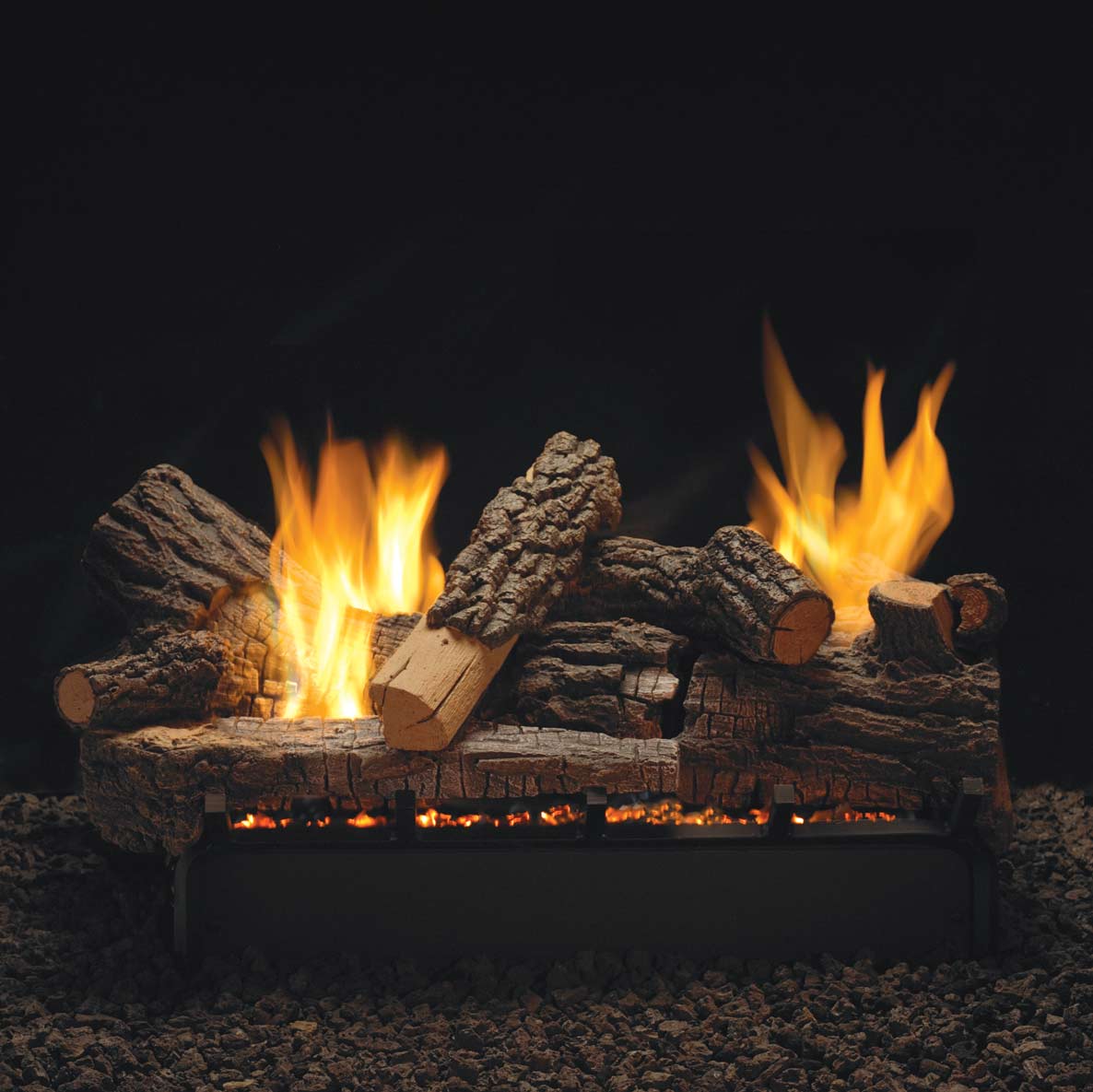 Empire Refractory Rock Creek Multi-Sided Complete Fireplace Gas Log Set