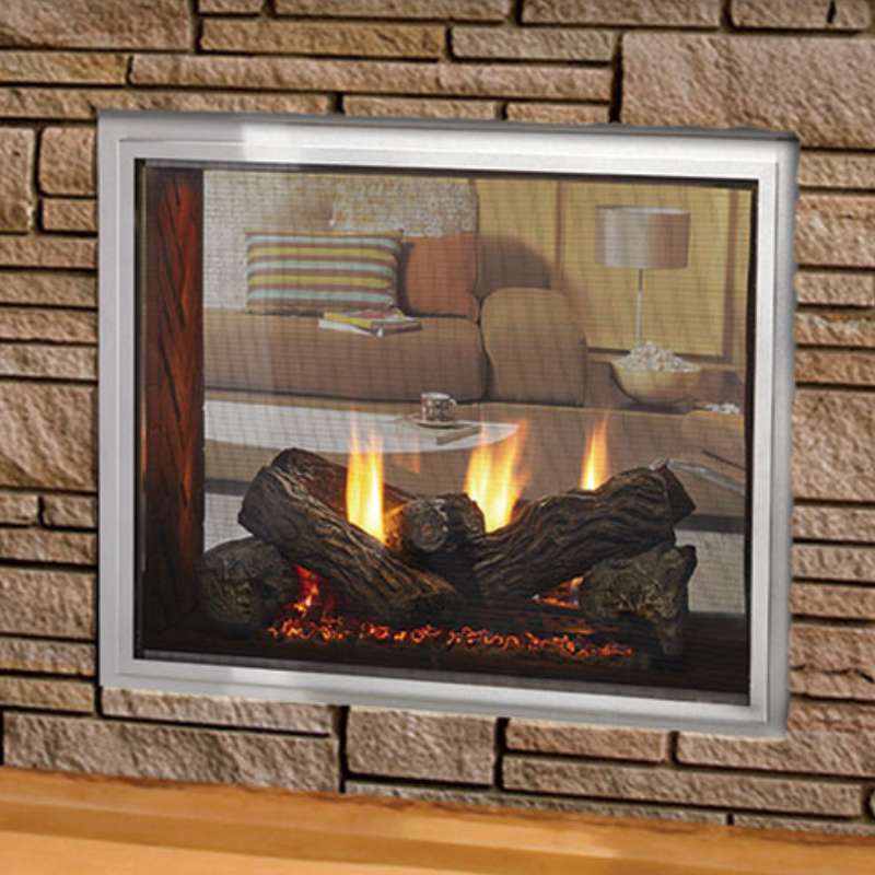 Majestic Fortress 36-Inch Indoor/Outdoor See Thru Vent Free Gas Fireplace