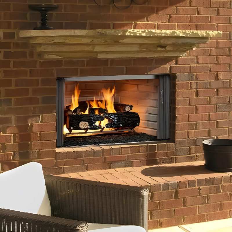 Majestic Villawood 36-Inch Outdoor Wood Burning Fireplace
