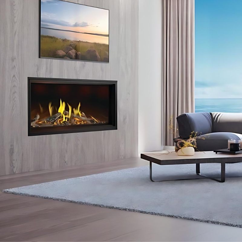 Napoleon 62" Tall Vector with Luminous Logs Direct Vent Linear Gas Fireplace