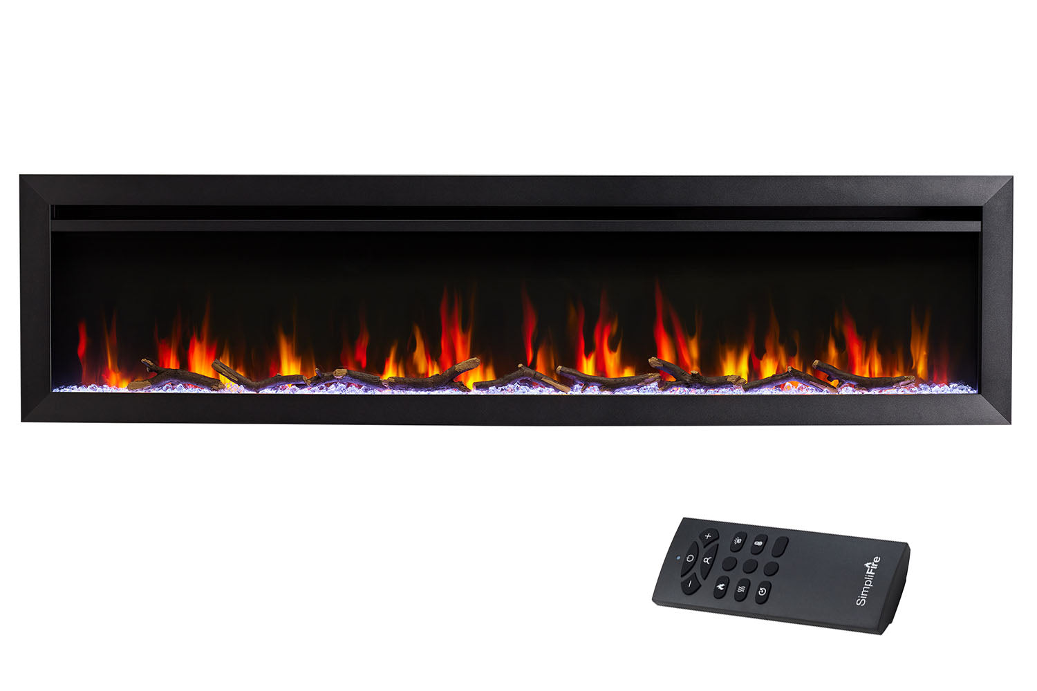 SimpliFire Allusion Slim 72" Wall Mount / Recessed Electric Fireplace