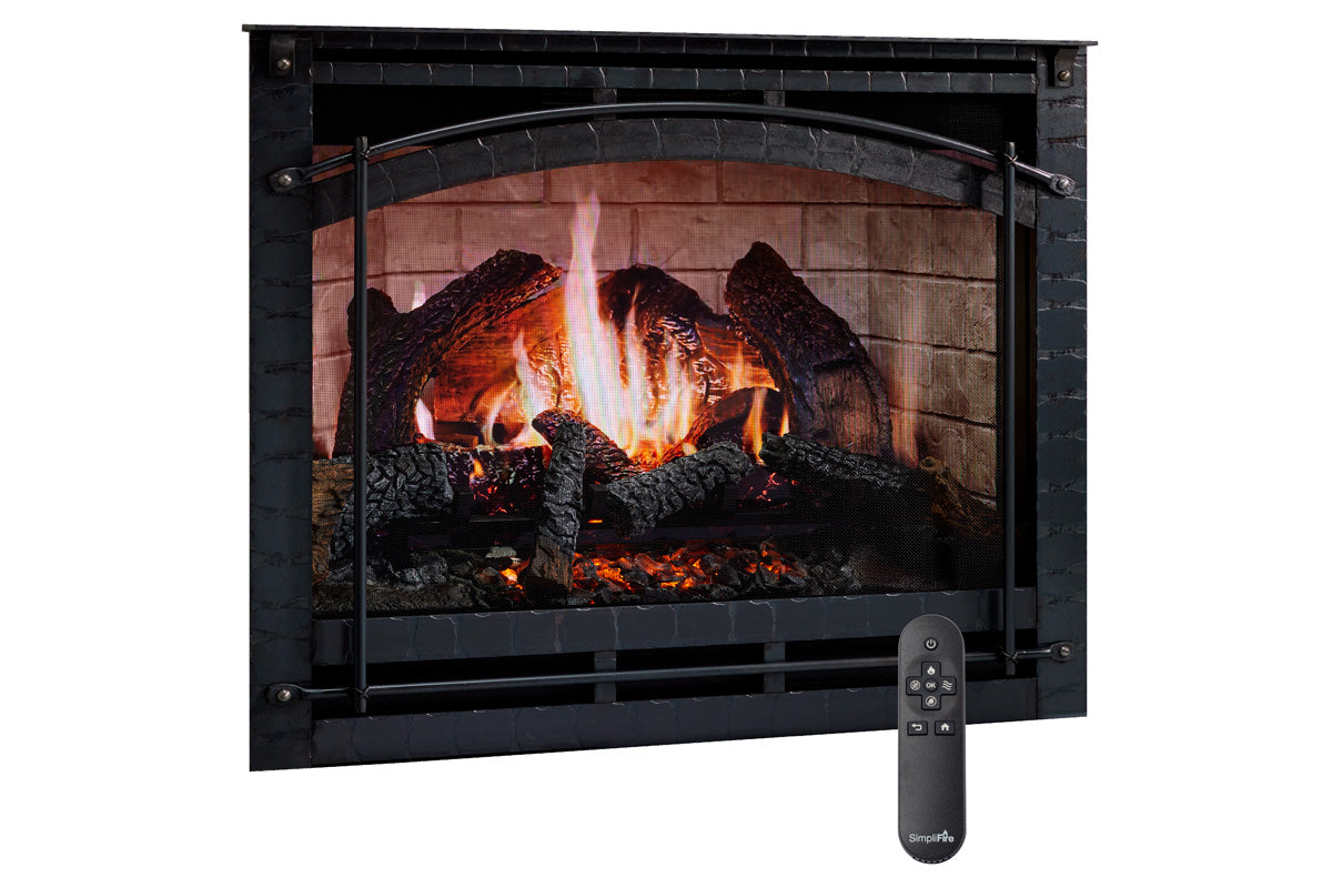 SimpliFire Inception 36" Traditional Smart Electric Fireplace | Chateau Forge Front