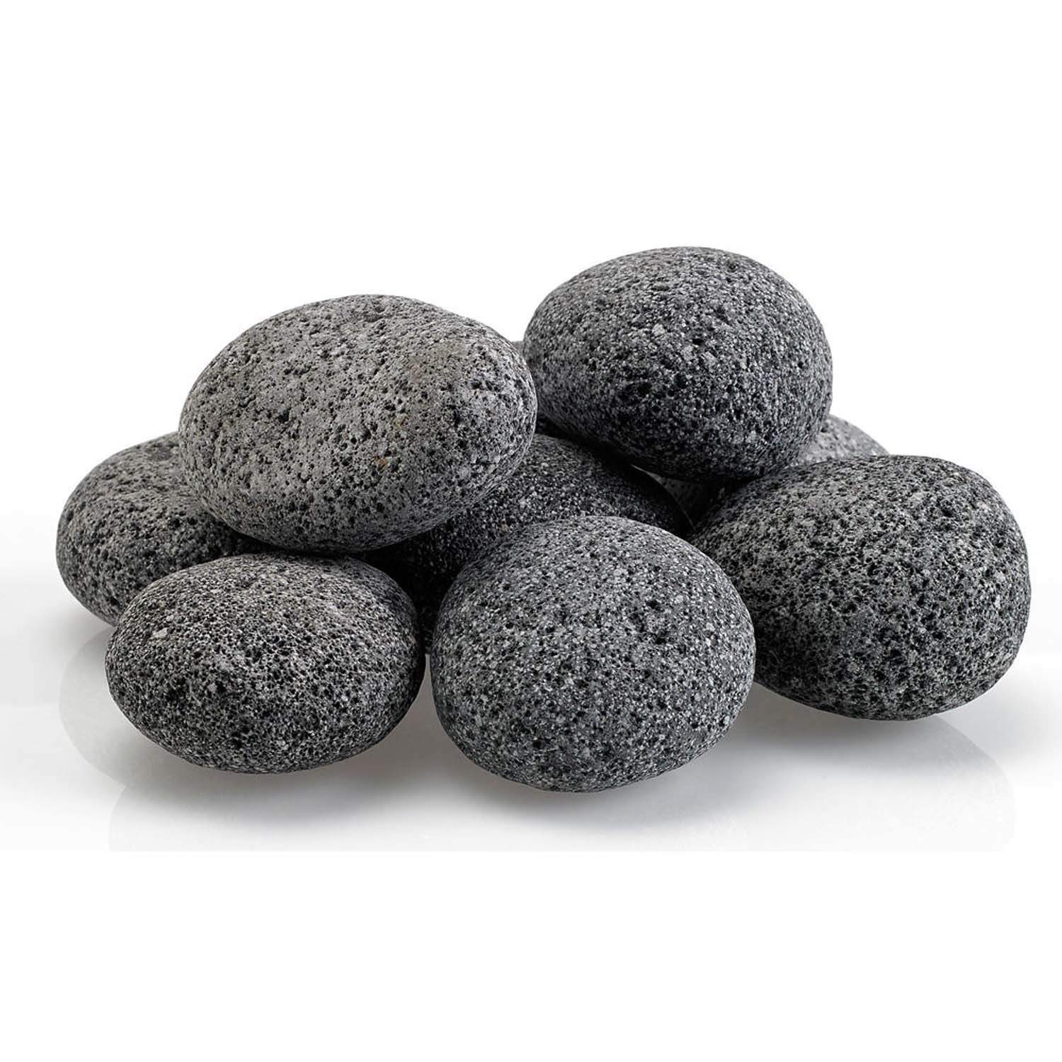American Fire Glass Gray Lava Stone, 10 pounds, Large 2-4 Inch