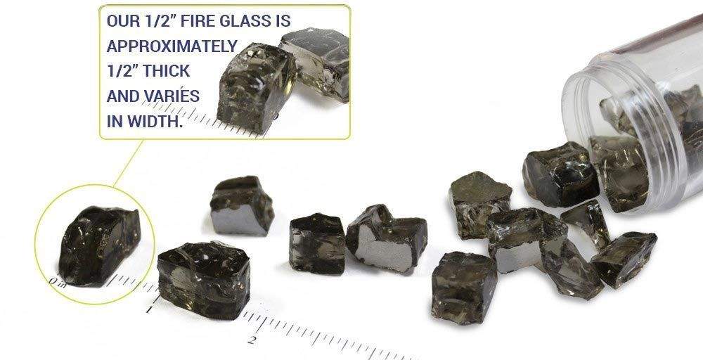 American Fire Glass 1/2-Inch Premium Fire Glass, 10-Pounds, Gold Reflective