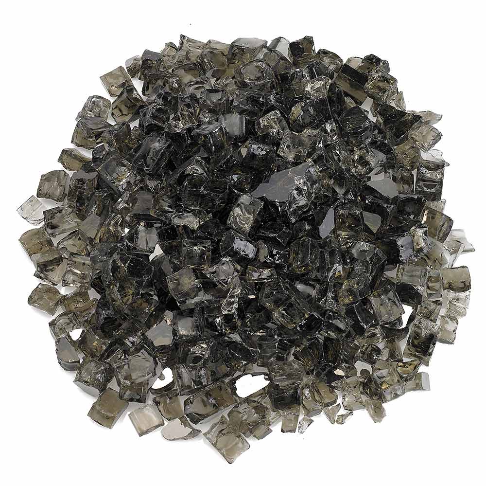 American Fire Glass 1/2-Inch Premium Fire Glass, 10-Pounds, Bronze Reflective