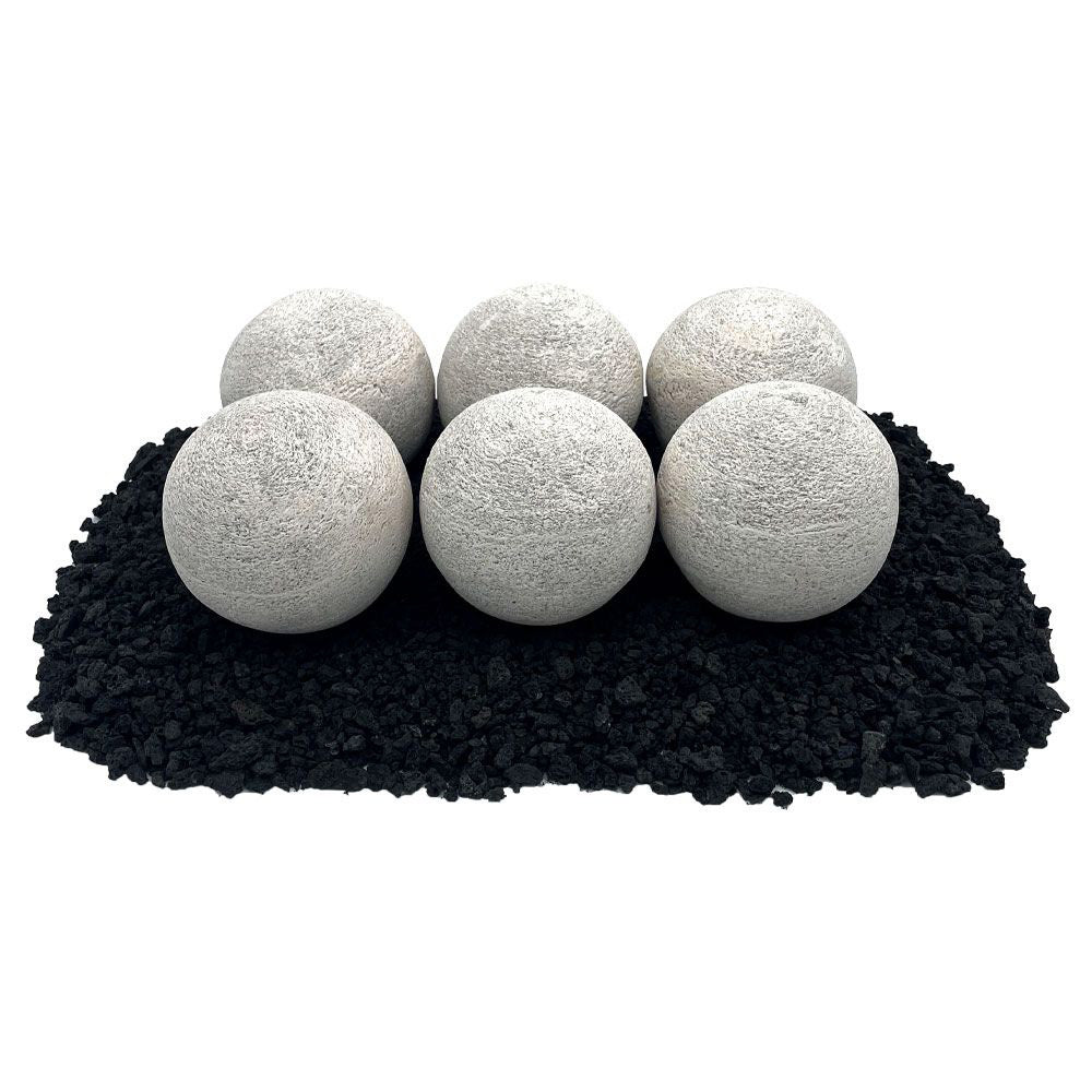 American Fire Glass Lite Stone Balls, 6 Stone Set
