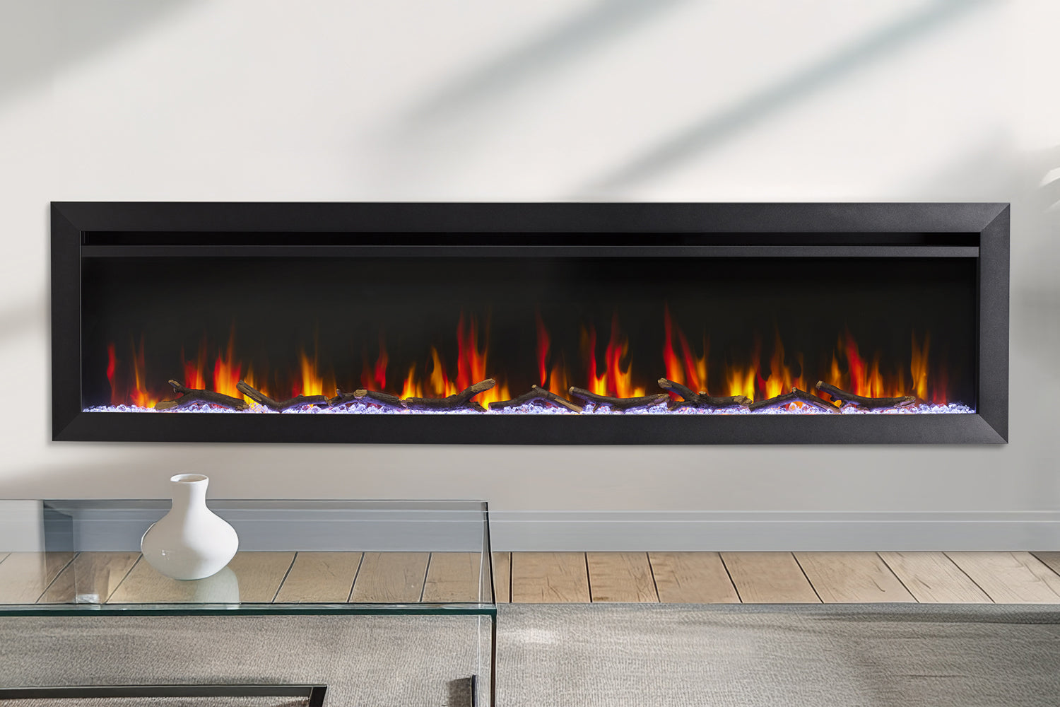 SimpliFire Allusion Slim 72" Wall Mount / Recessed Electric Fireplace