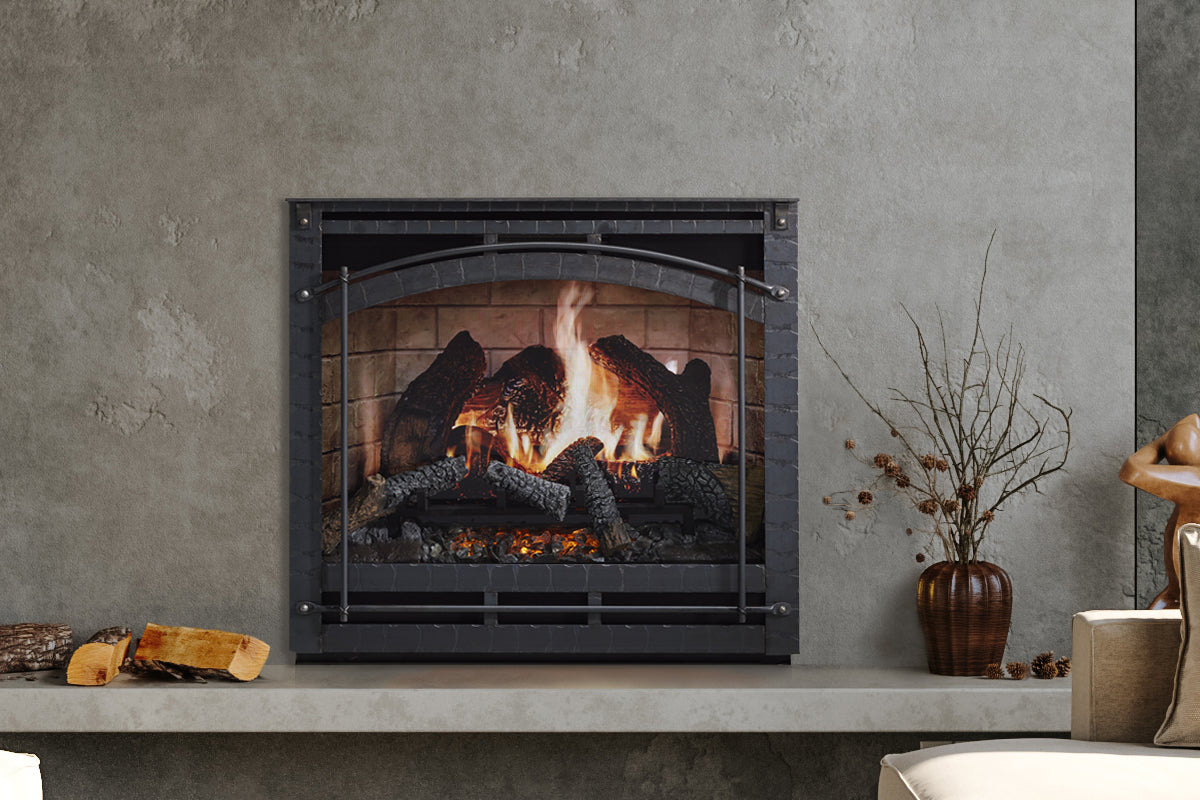 SimpliFire Inception 36" Traditional Smart Electric Fireplace | Chateau Forge Front
