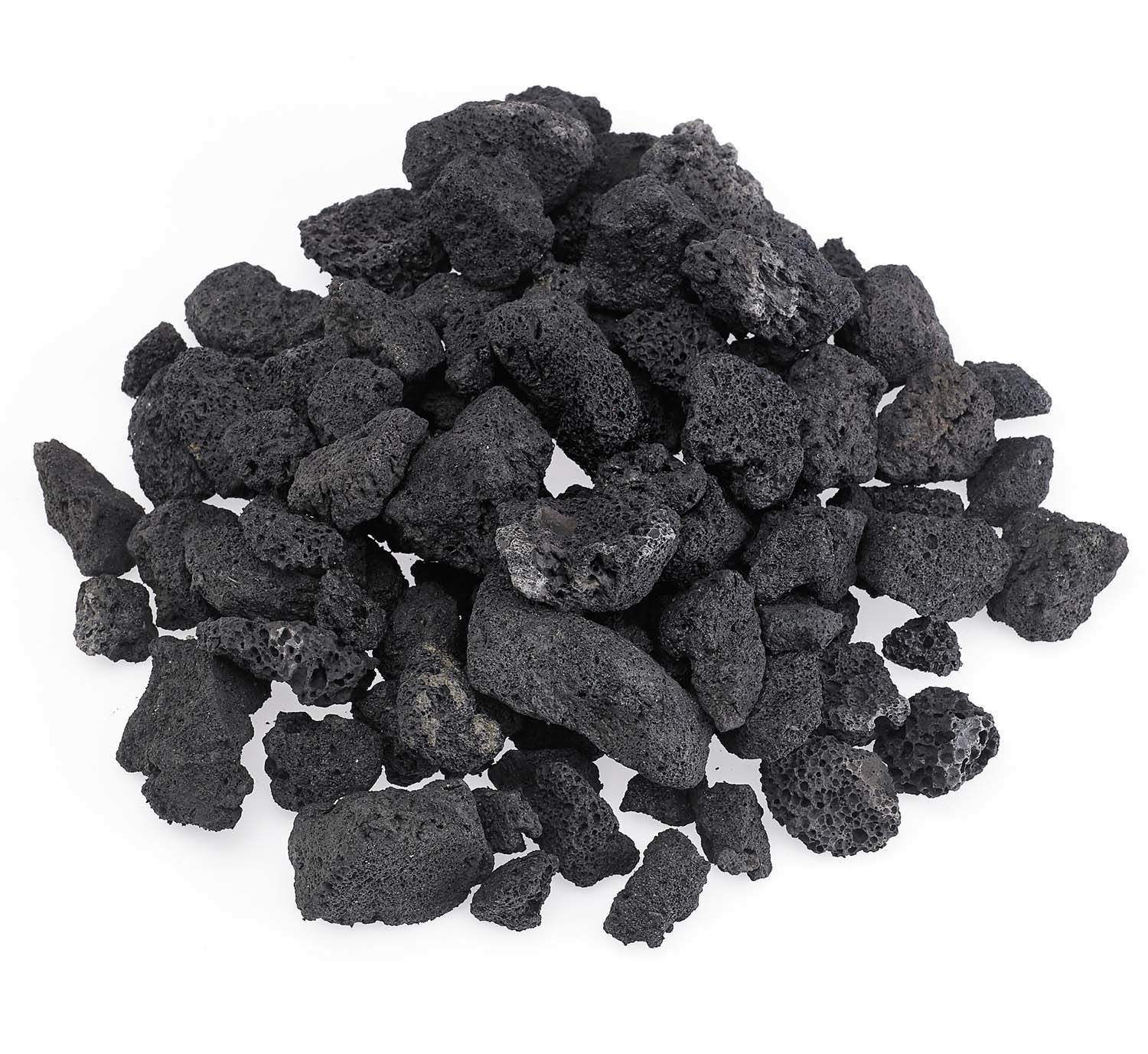 American Fire Glass 10-Pound Black Lava Rock, Medium .5-1 Inch
