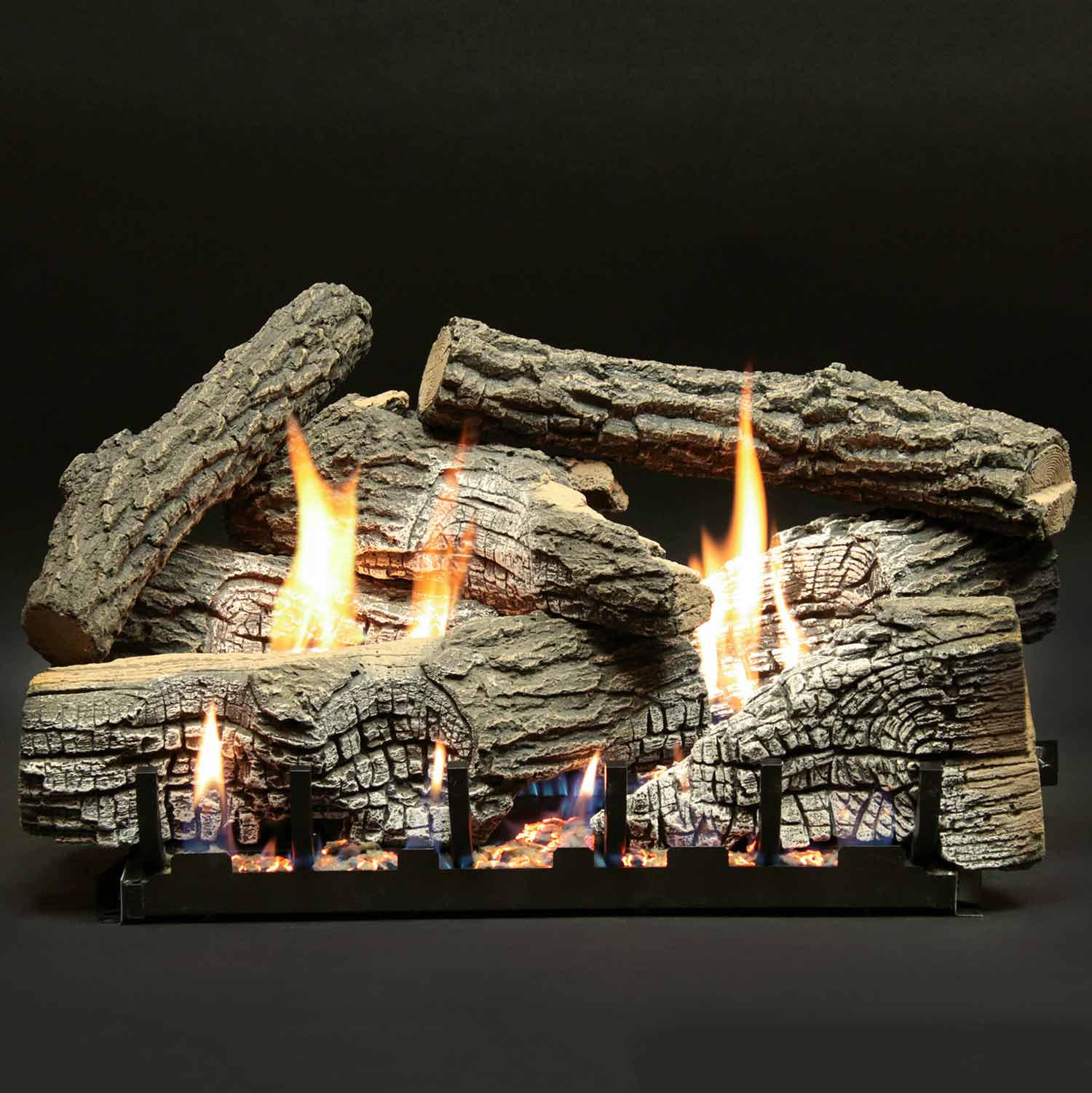 Empire Refractory Super Stacked Wildwood Complete Fireplace Gas Log Set