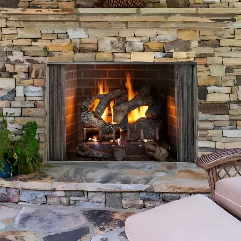 Majestic Cottagewood 42-Inch Outdoor Wood Burning Fireplace