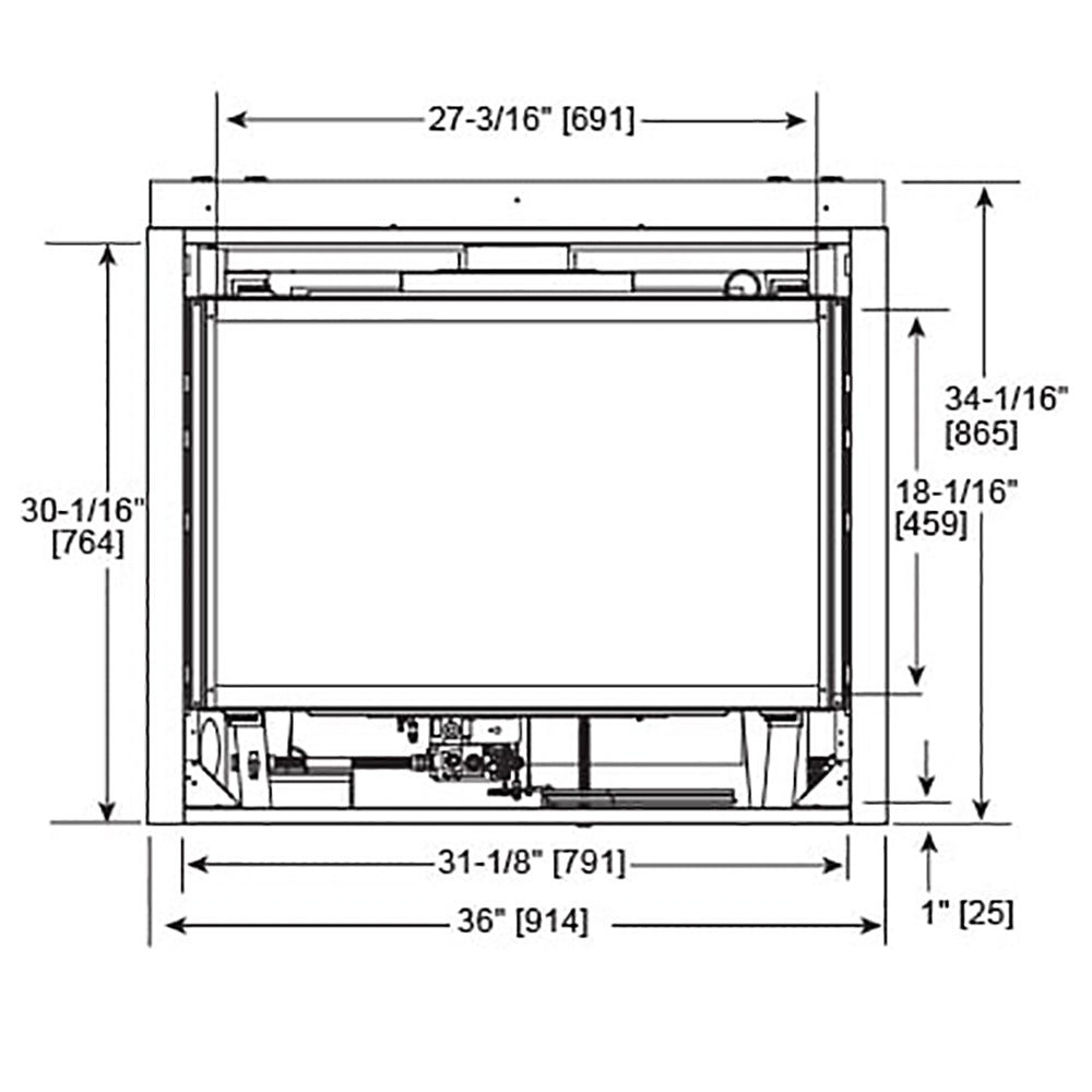 Majestic Quartz 32-Inch Direct Vent Gas Fireplace - QUARTZ32IFT