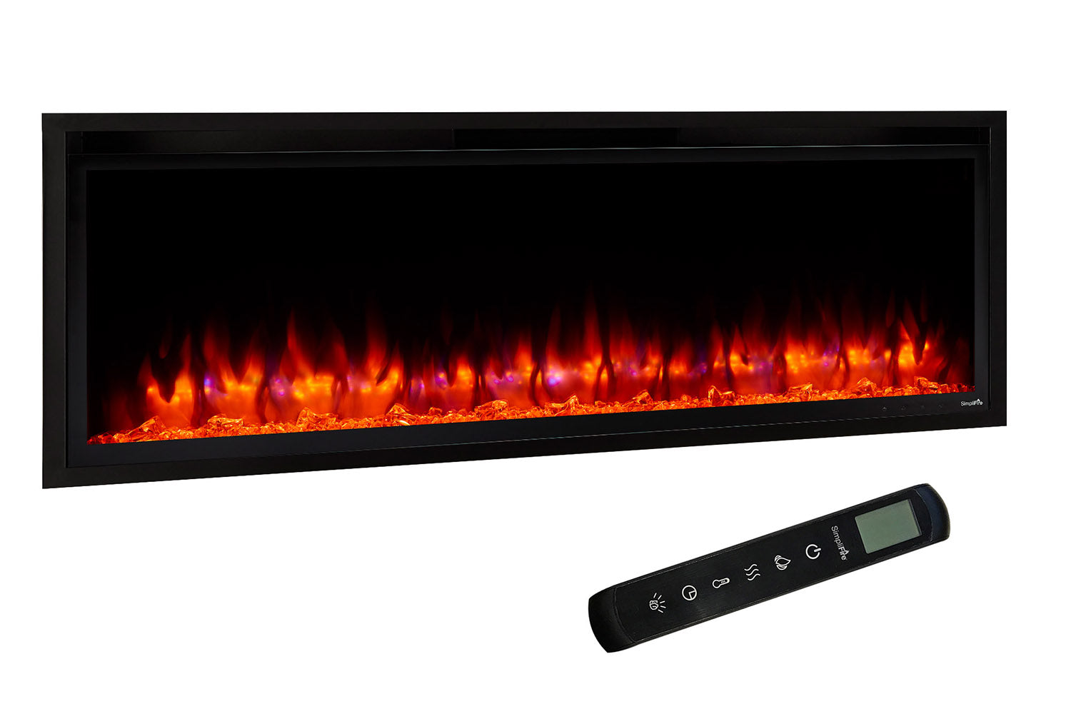 SimpliFire Allusion Platinum 50" Wall Mount / Recessed Linear Electric Fireplace
