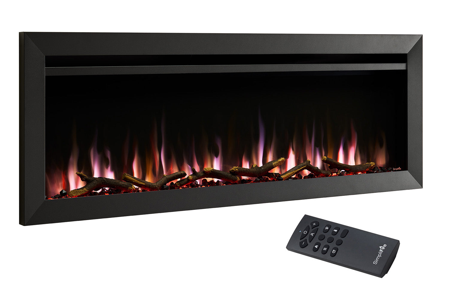 SimpliFire Allusion Slim 50'' Wall Mount / Recessed Electric Fireplace