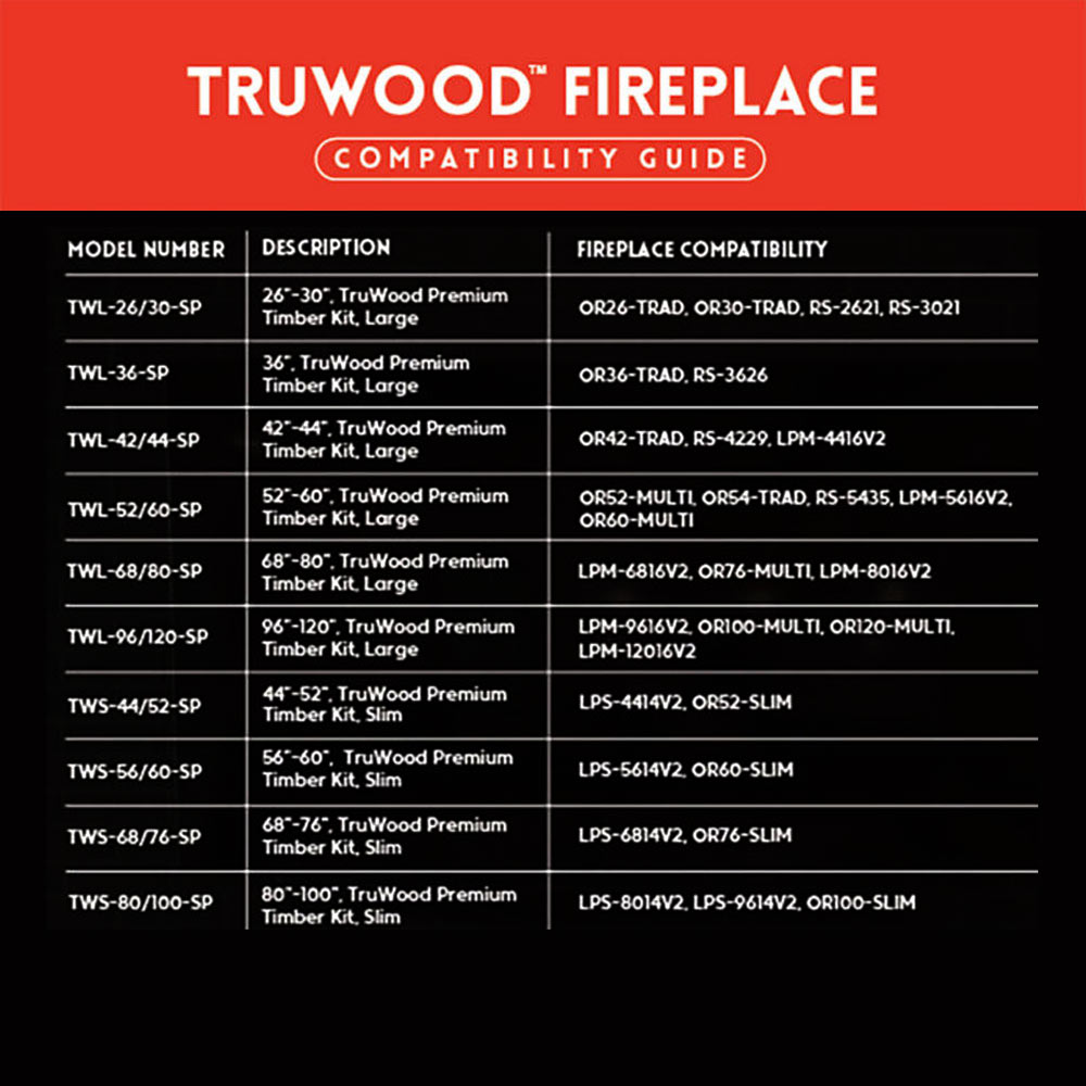 Modern Flames TruWood Large Premium Timber Kit