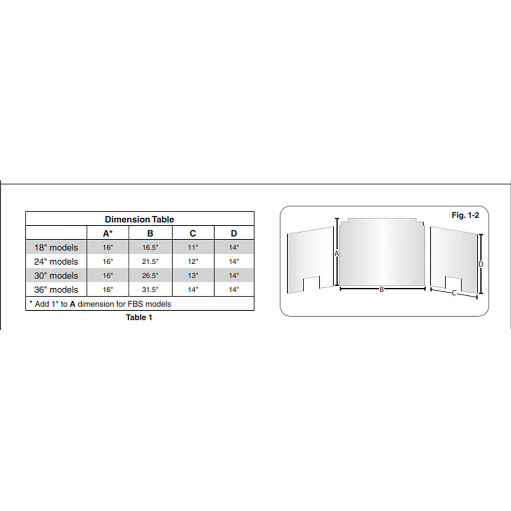 Real Fyre Three Panel Traditional Black Porcelain Fyreback