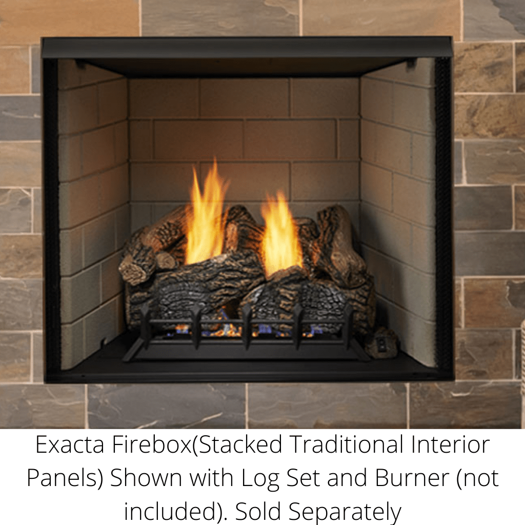 Monessen - 36" Exacta Vent Free Circulating Clean Face Firebox with Interior Panels