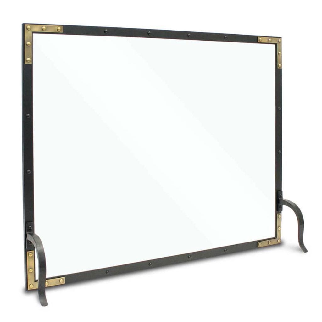 Pilgrim - 39" Black Refined Rivet Single Panel Glass